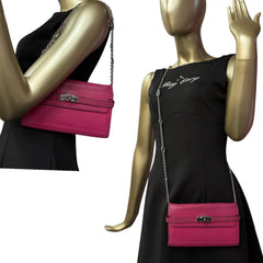 HERMES Pink Chevre Leather Kelly Wallet