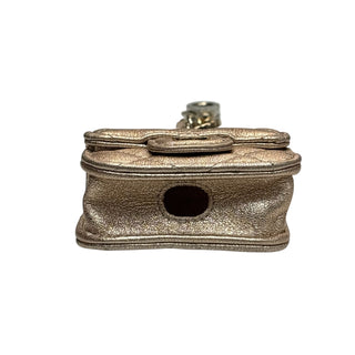 CHANEL Metallic Lambskin Airpod Case with Chain Clasp Chanel