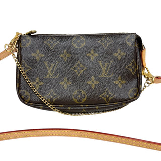 LOUIS VUITTON Monogram Coated Canvas Mini Pochette Accessories Louis Vuitton
