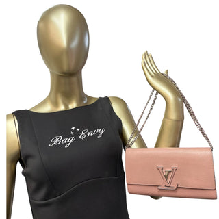 LOUIS VUITTON Pink Taurillon Capucines Leather Wallet Louis Vuitton