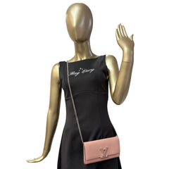 LOUIS VUITTON Pink Taurillon Capucines Leather Wallet Louis Vuitton