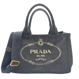 PRADA Denim Canapa Tote Bag with Crossbody Strap Prada