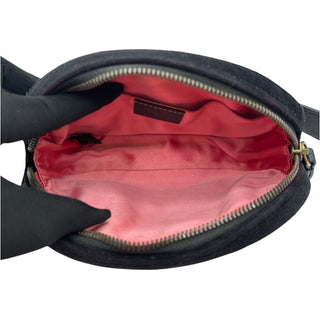 GUCCI Black Velvet Chevron Quilted Star Marmont Waist Bag Gucci