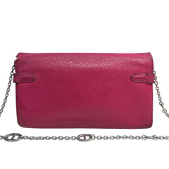 HERMES Pink Chevre Leather Kelly Wallet