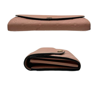 LOUIS VUITTON Pink Empreinte Wallet with Added Gold Crossbody Chain Louis Vuitton