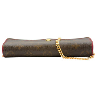 LOUIS VUITTON Red Monogram Retro Sarah Wallet with added Gold Chain Louis Vuitton