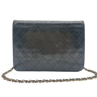 CHANEL Black Lambskin Classic Single Flap Chain Bag Chanel