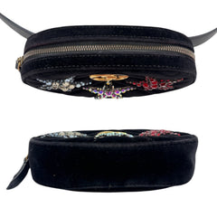 GUCCI Black Velvet Chevron Quilted Star Marmont Waist Bag Gucci