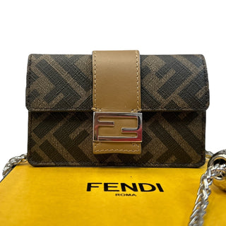 FENDI Zucca Coated Canvas Belt Card Holder FENDI
