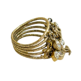 CHANEL Coco Mark Rhinestone Charm Ring CHANEL