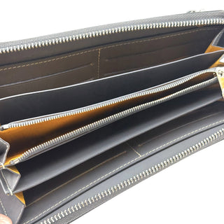 GOYARD Gray Goyardine Zip Wallet with added Silver Chain Goyard