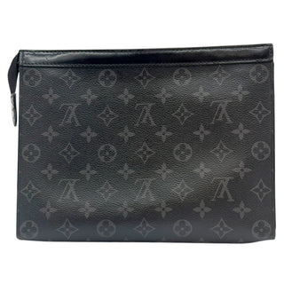 Mongram Eclipse Black Pochette Voyage MM clutch bag w/ Added Crossbody Chain Unisex Bag Envy