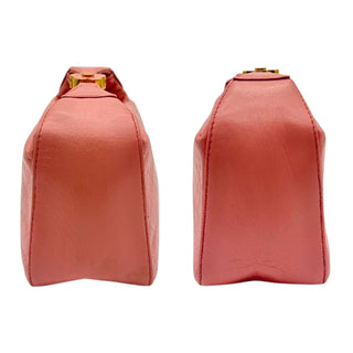 CHANEL Pink Leather Ginza Camellia Mini Handle Bag Chanel