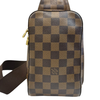 LOUIS VUITTON Damier Ebene Coated Canvas Geronimos Bag Louis Vuitton