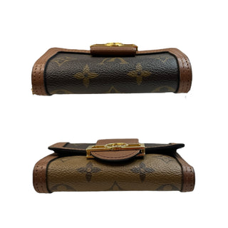 LOUIS VUITTON Monogram Dauphine Compact Wallet with Added Chain Louis Vuitton