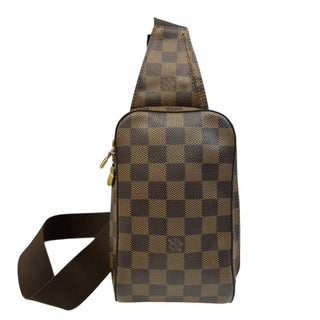 LOUIS VUITTON Damier Ebene Coated Canvas Geronimos Bag Louis Vuitton