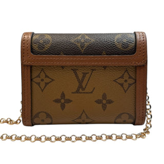 LOUIS VUITTON Monogram Dauphine Compact Wallet with Added Chain Louis Vuitton