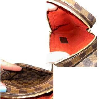 LOUIS VUITTON Damier Ebene Coated Canvas Geronimos Bag Louis Vuitton