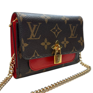 LOUIS VUITTON Monogram Monovere Compact Wallet with Added Chain Louis Vuitton