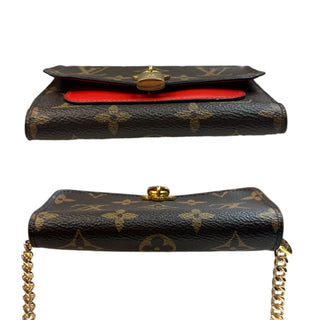 LOUIS VUITTON Monogram Monovere Compact Wallet with Added Chain Louis Vuitton