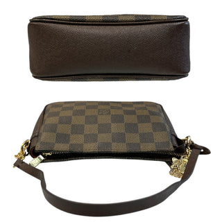 LOUIS VUITTON Damier Ebene Coated Canvas Trousse Pochette Louis Vuitton