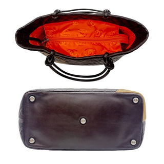 CHANEL Brown Lambskin Cambon Tote Chanel