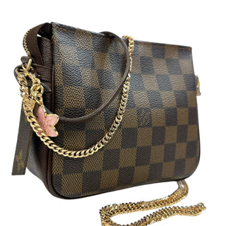 LOUIS VUITTON Damier Ebene Coated Canvas Trousse Pochette Louis Vuitton