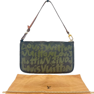 LOUIS VUITTON Monogram Graffiti Pochette Accessoires with Strap Louis Vuitton