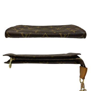 LOUIS VUITTON Monogram Coated Canvas Poche 17 with Wrist Chain Louis Vuitton