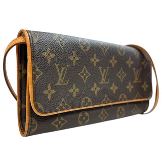LOUIS VUITTON Monogram Coated Canvas Pochette Twin GM Louis Vuitton