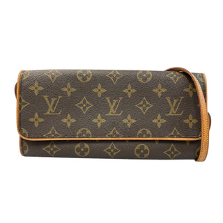 LOUIS VUITTON Monogram Coated Canvas Pochette Twin GM Louis Vuitton