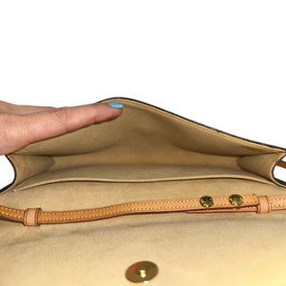 LOUIS VUITTON Monogram Coated Canvas Pochette Twin GM Louis Vuitton