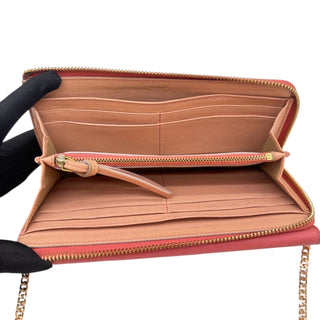 Chloe Tri Color Leather Envelope Wallet with Chain Prada