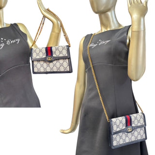 GUCCI Mini Ophidia Clutch with added Chain Gucci