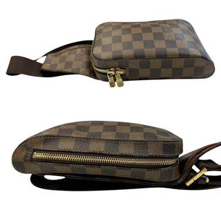 LOUIS VUITTON Damier Ebene Coated Canvas Geronimos Bag Louis Vuitton