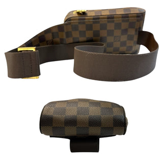 LOUIS VUITTON Damier Ebene Coated Canvas Geronimos Bag Louis Vuitton
