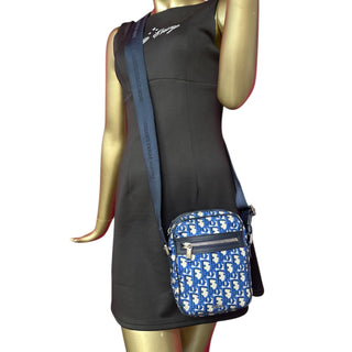 DIOR Oblique Blue Nylon Messenger Bag Dior