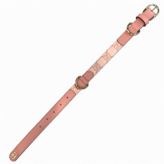 Gucci GG Supreme Powder Pink Canvas and Leather Small/Medium Dog Collar Gucci