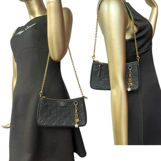 LOUIS VUITTON Black Empreinte Easy Pouch Chain Shoulder Bag Louis Vuitton