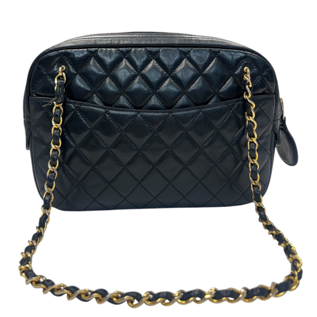 CHANEL Black Lambskin Camera Bag Chanel