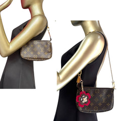 LOUIS VUITTON Monogram Coated Canvas Mini Pochette Accessories Louis Vuitton