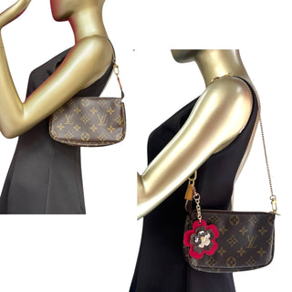 LOUIS VUITTON Monogram Coated Canvas Mini Pochette Accessories Louis Vuitton