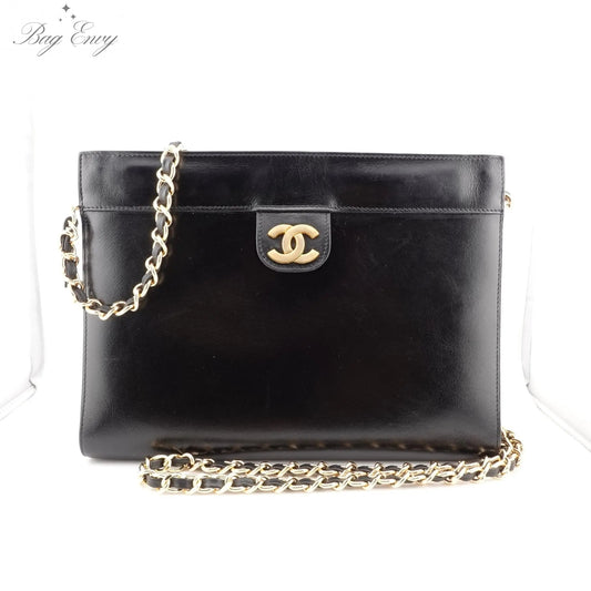 CHANEL Calfskin French Frame Clutch with Chain - Bag Envy