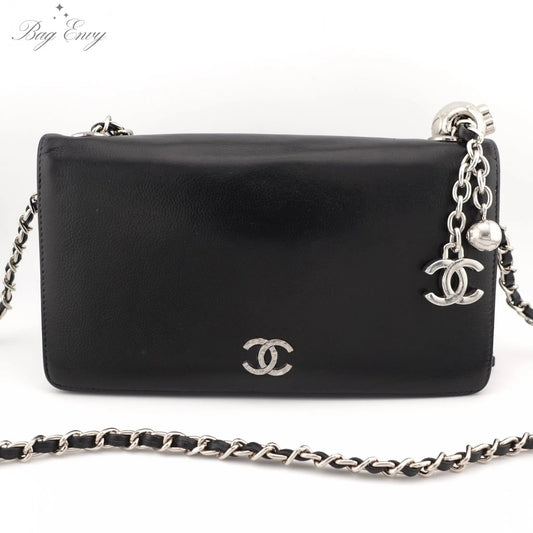 CHANEL Caviar Bifold Wallet on Adjustable Chain - Bag Envy