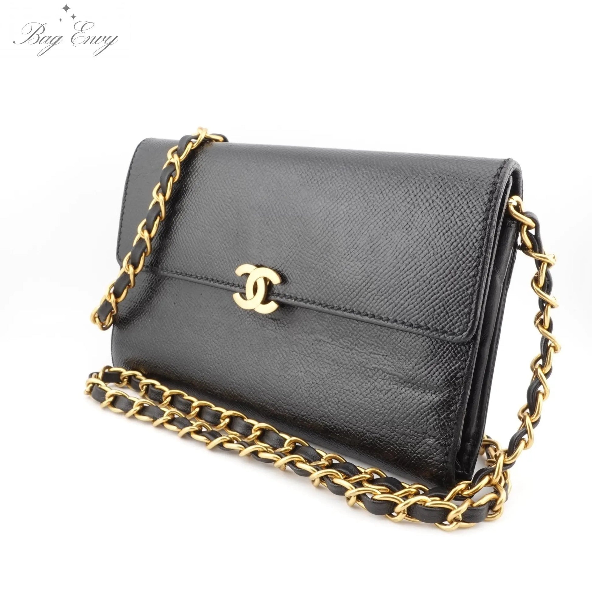 CHANEL Caviar CC Flip Wallet on Chain - Bag Envy