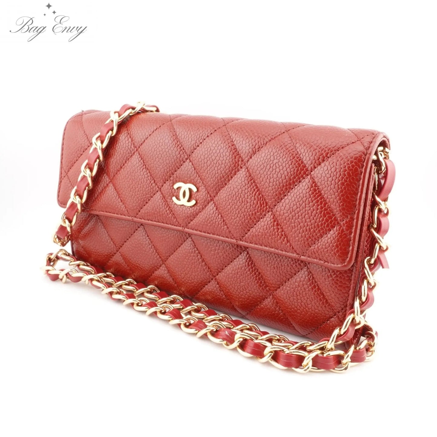 CHANEL Caviar Long Flap Wallet on Chain - Bag Envy