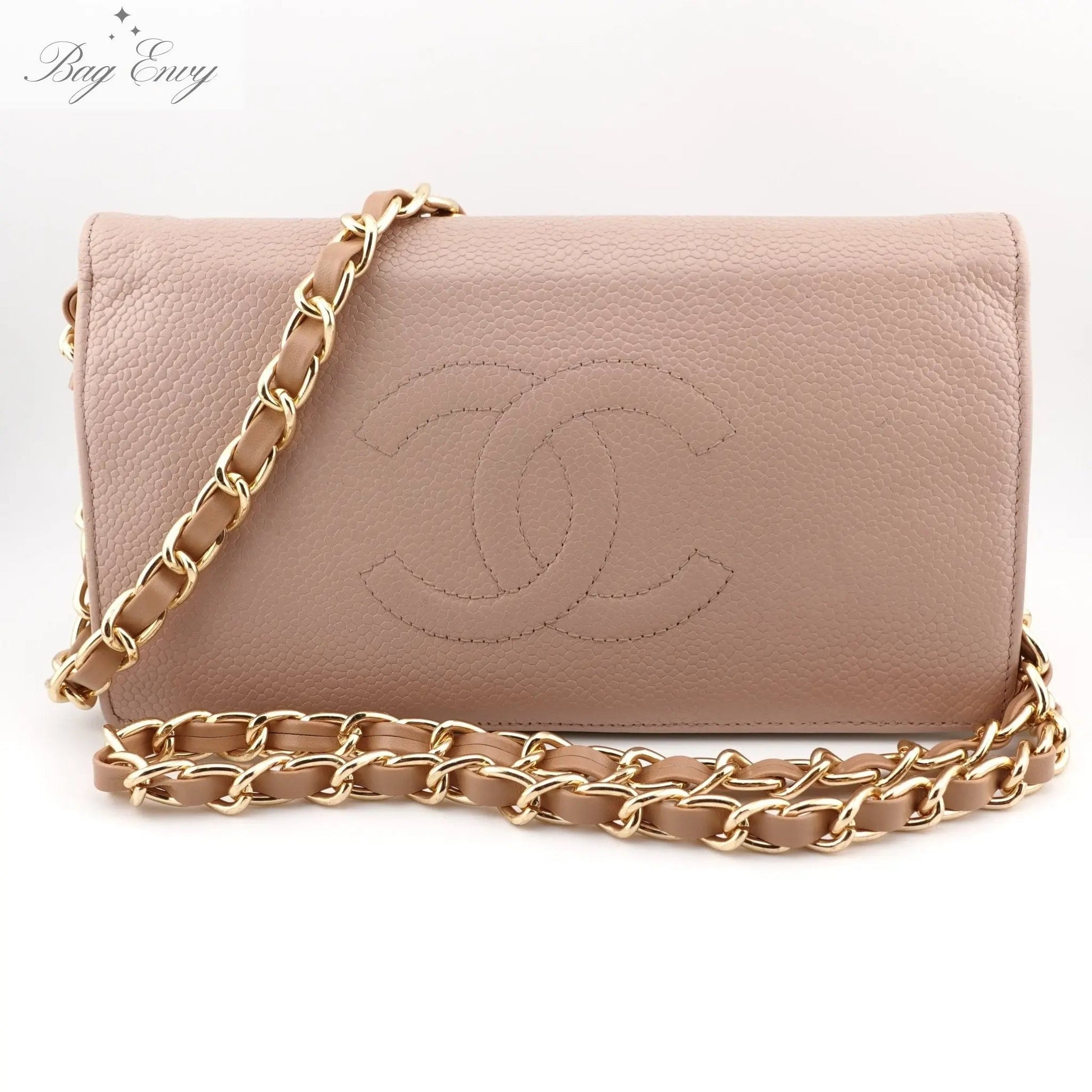 CHANEL Caviar Timeless Bifold Wallet on Chain - Bag Envy