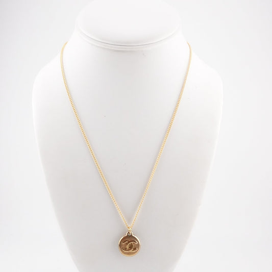 CHANEL Gold CC Logo Charm Necklace - Bag Envy