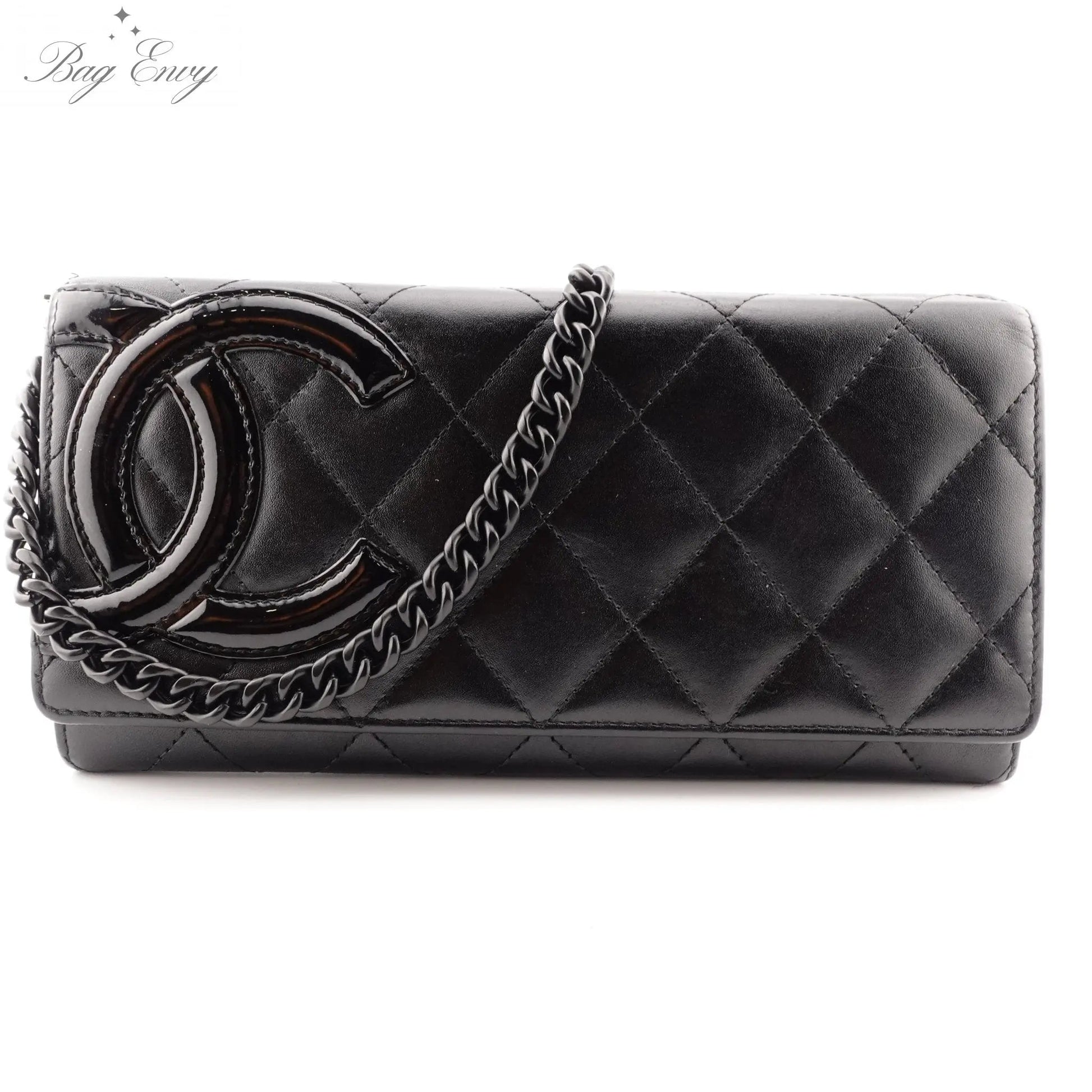 CHANEL Lambskin Cambon Full Flap Wallet on Chain - Bag Envy