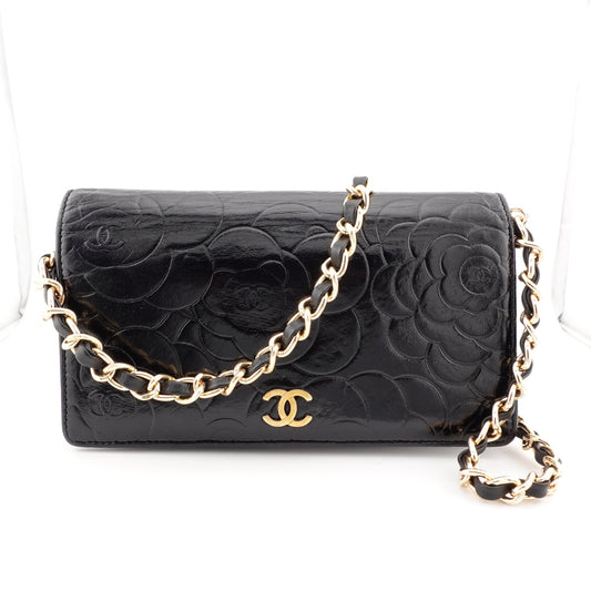 CHANEL Lambskin Camellia Bifold Wallet on Chain - Bag Envy